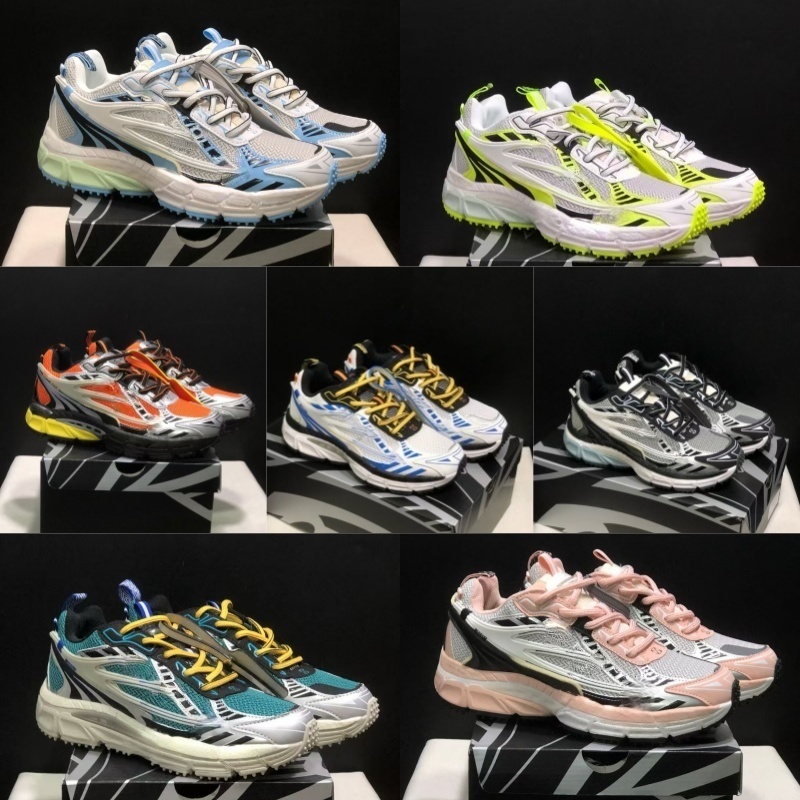 High-quality brand designer series casual sneakers off-white sneakers women's mixed-color flat sports shoes, men's vintage distressed sneakers Sizes