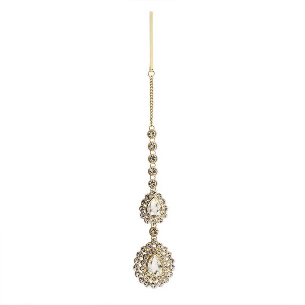 Boho Grecian Gem Pendant Rhinestone Forehead Jewelry Chain Indian Bridal Hair Clip cessories Head Chain For Women Wedding Gift L250928PEKA