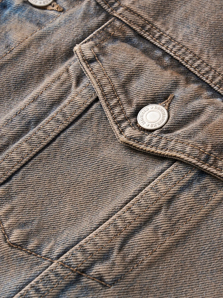 2025 Autumn Oversize Washed Vintage Denim Jackets Men 125oz Plus Size Coats 250917Z