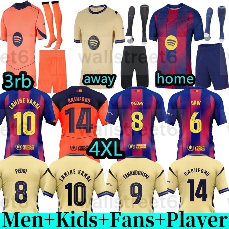 25 26 new model LAMINE YAMAL Barcelone Soccer Jerseys PEDRI GAVI Football Jersey Fan Player BarcelonaTracksuit RAPHINHA LEWANDOWSKI Home away Men Kids kit uniforms