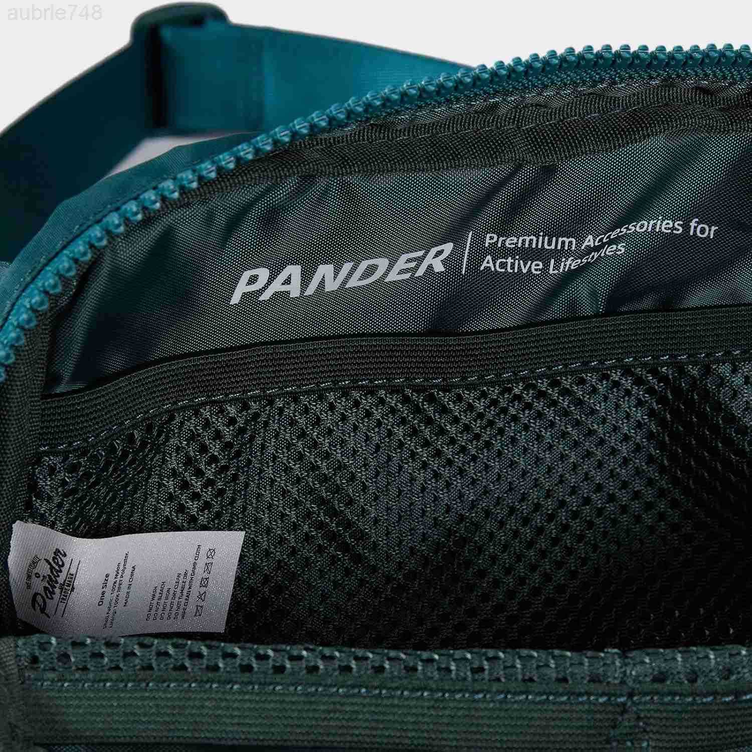 Pander Two Way Zipper Fanny Pack Nylon Everywhere Belt Bag for Women Water Repellent Waist Packs Crossbody Bags with Adjustable Strap Teal BlueZ250929