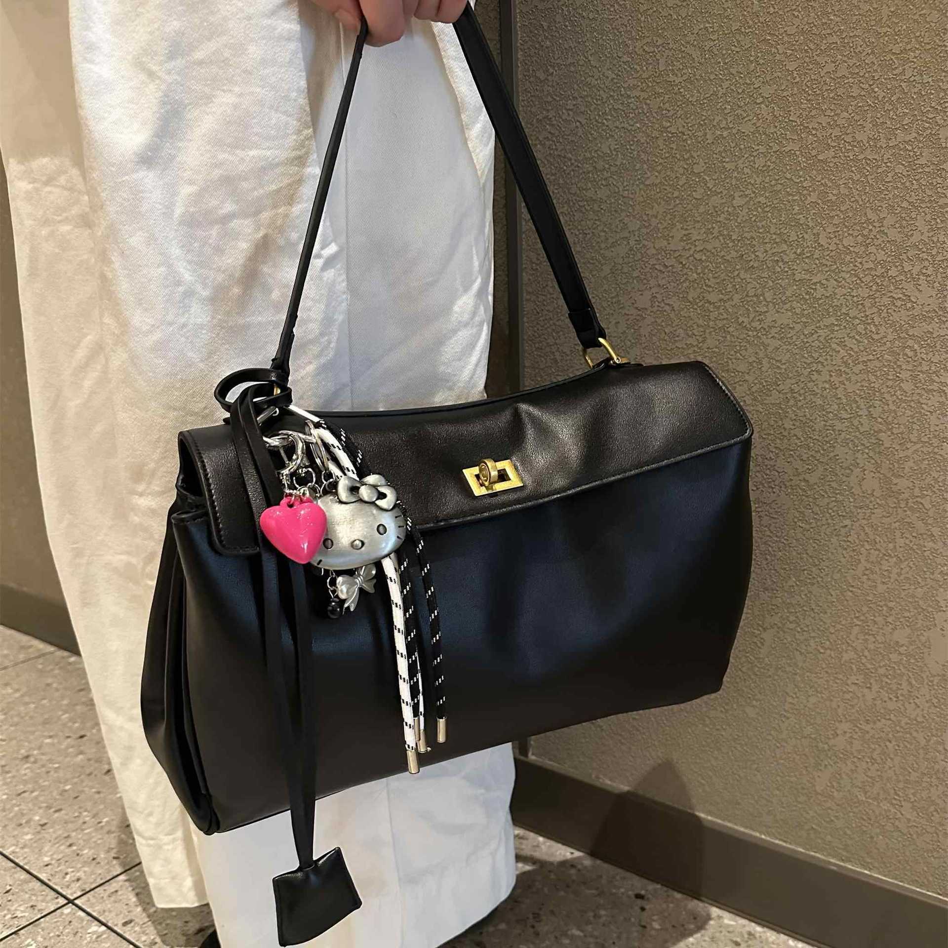 Silver Cat Personalized Car Keychain Bag Pendant Couple Woven Strap Bag Decoration H250928