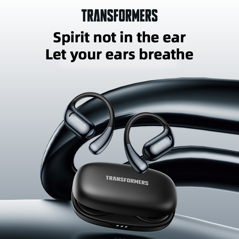 TRANSFORMERS Bluetooth Earphones Hook-style TF-T68 open-ear design Bone conduction Bumblebee collaboration Gaming music sports calls Long battery life
