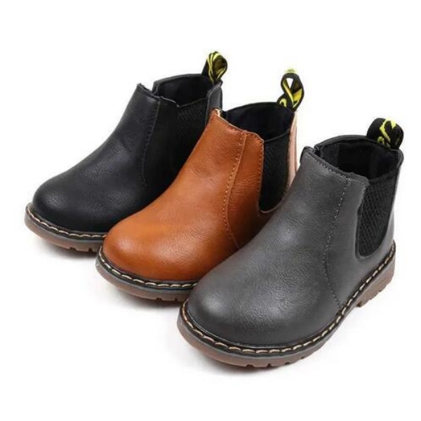 New Brand 2025 Kids Boots Fashion Toddler Baby Soft Flat Short Boots Non-Slip Rubber Sneakers Boys Girls Children Chelsea Boot