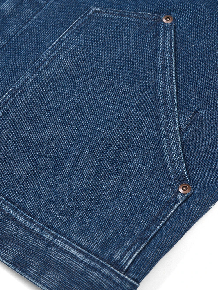 High Standard 2025 Autumn Oversize 12oz 100 Cotton Washed Indigo Blue Denim Jackets Fashion Cargo 250917Z