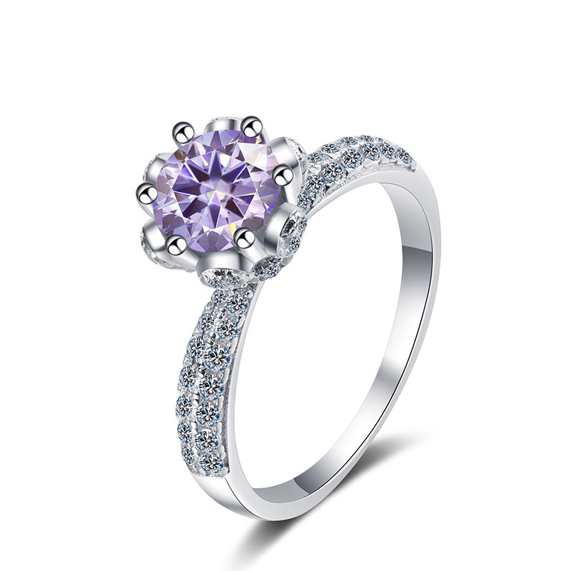 2025 New S925 Sterling Silver Ring for Women men's engagement ring 1 CT Moissanite Ring Hot-Selling Model with box