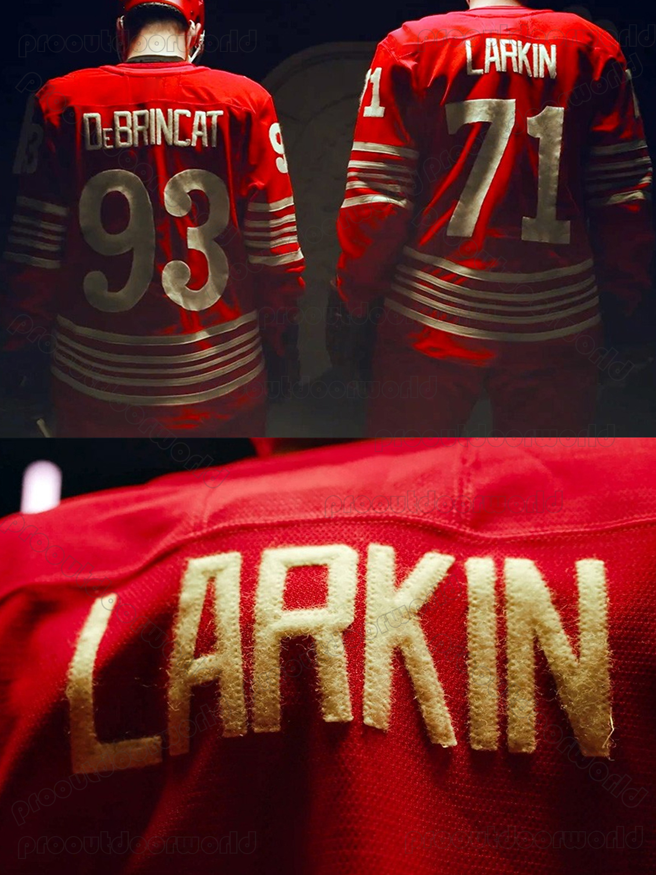 Kane 2025-26 Red Centennial Hockey Jersey 71 Larkins DeBrincat Seider Yzerman Lucas Raymond Gibson Custom Stitched Sweater