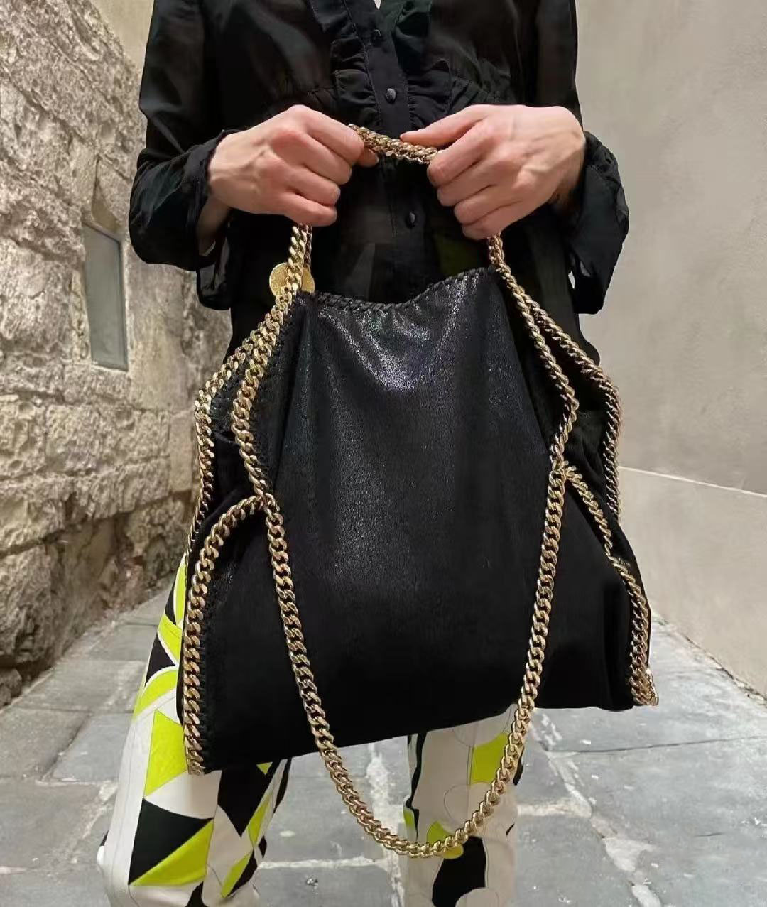 large capacity shopping bag women black luxury designer bag crossbody bags tote bag designer purse shoulder bags lady bag falabella beach bag women chain bags