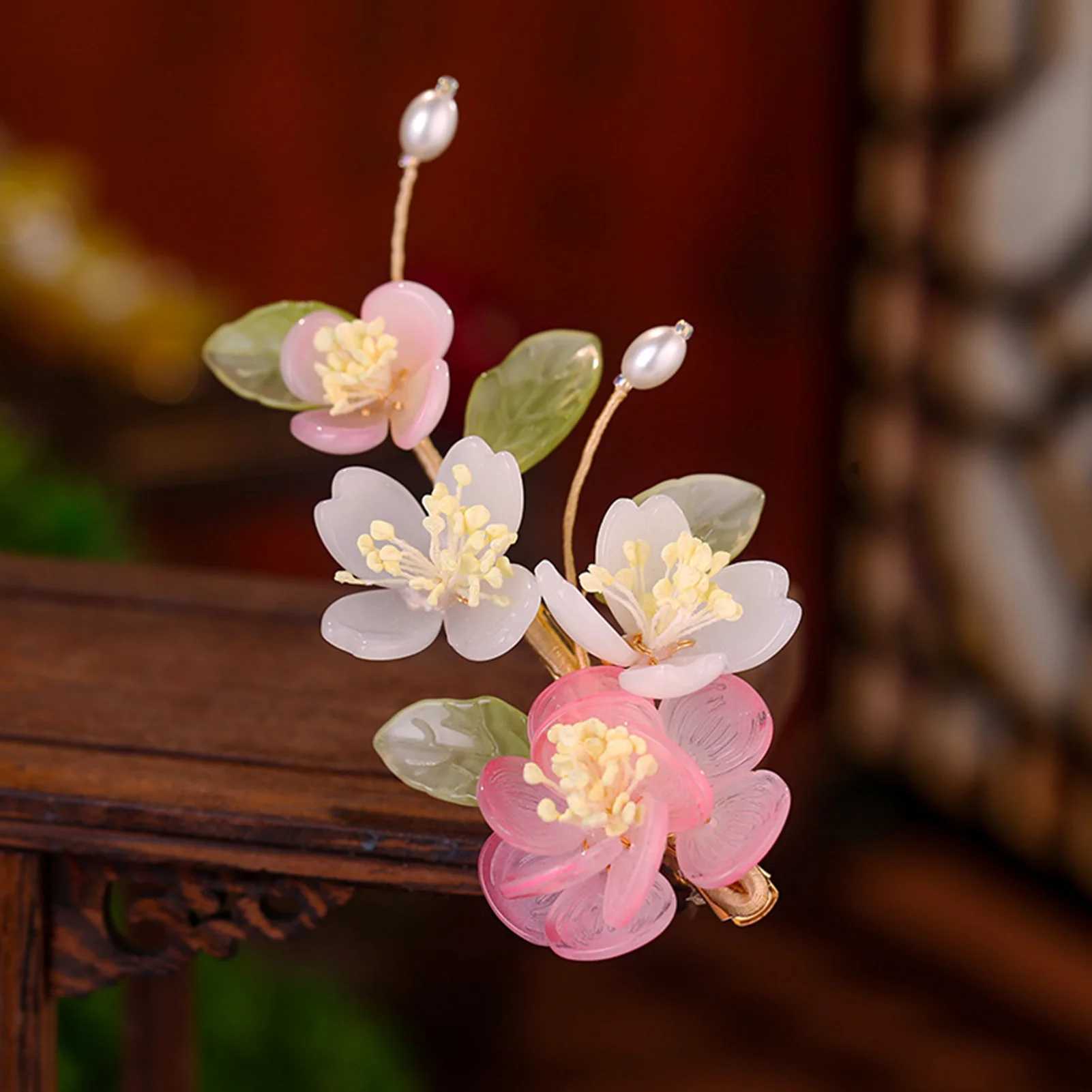 Chinese Flower Hairpins Classic Hair Clip Vintage Hanfu Party Headwear Fairy Wedding Hair cessories Retro Bride Hair Jewelry L250928PNG2