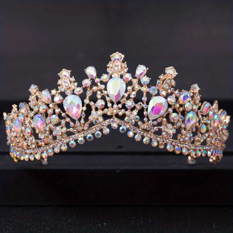 Baroque Crystal Tiaras And Crowns For Women Bride Rhinestone Prom Diadem Bridal Wedding Hair cessories Jewelry Crown Tiara L250928VZR7