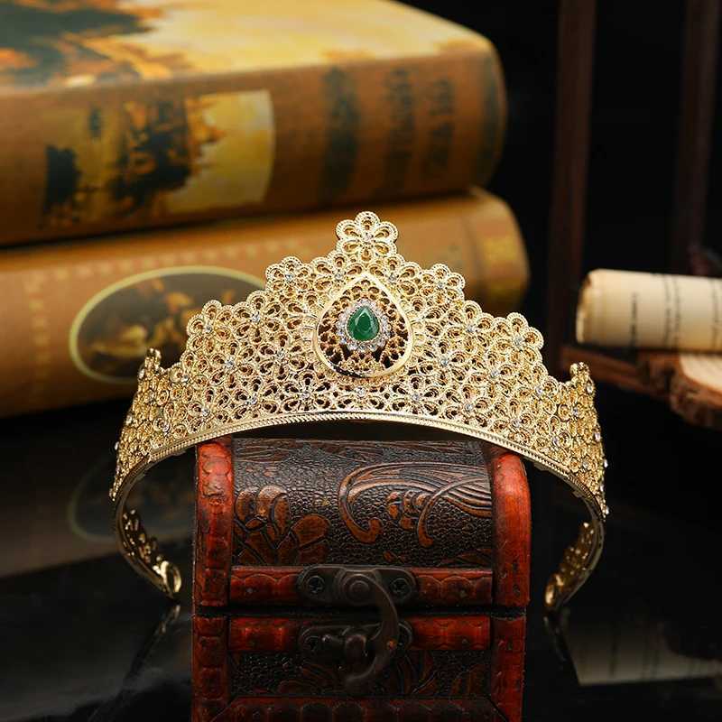 Luxury Moroccan Bridal Crown With Hollow Design Woman Head Decoration Jewelry For Wedding L25092884II