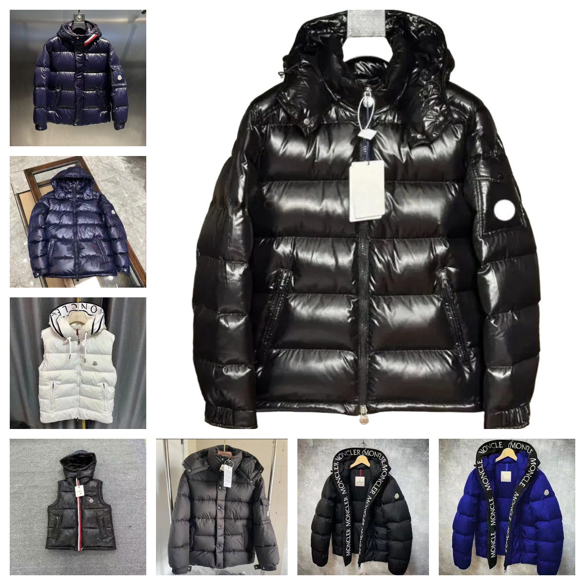 TIKTOP Video HIGH-QUALITY Designer Men Down Jackets Coats Jacket Peak Purple Unisex Long Sleeve Zipper 700 Fill-down Stowable Hood Water-repellent Finish Parkas