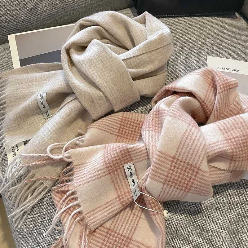 Winter Narrow Scarf Wool Plaid Scarves Hot Selling Thicken Shawls Poncho Men Women Universal Warm and Cold Proof Stole L250928