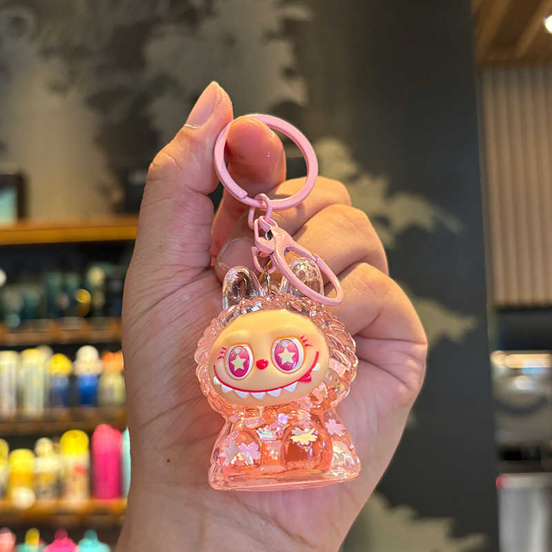 Crystal Oilfilled Drift Bottle Keychain Pendant Keychain for Men and Women Students Children Machine Gift H250928