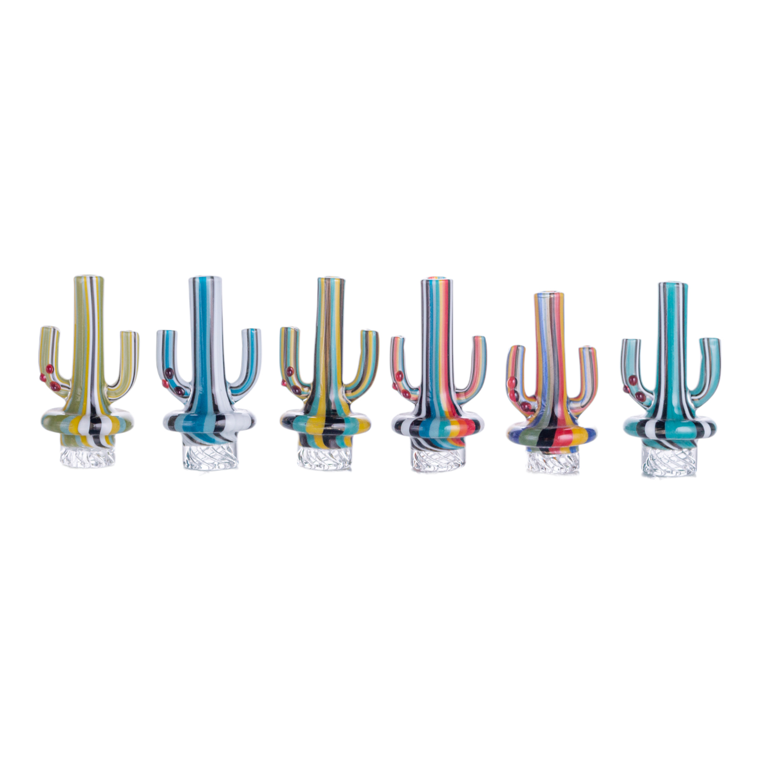 Cactus Shape Handmade Glass Spinning Carb Cap Fit for Quartz Banger Nails Glass Water Bongs Smoking Accessory G226