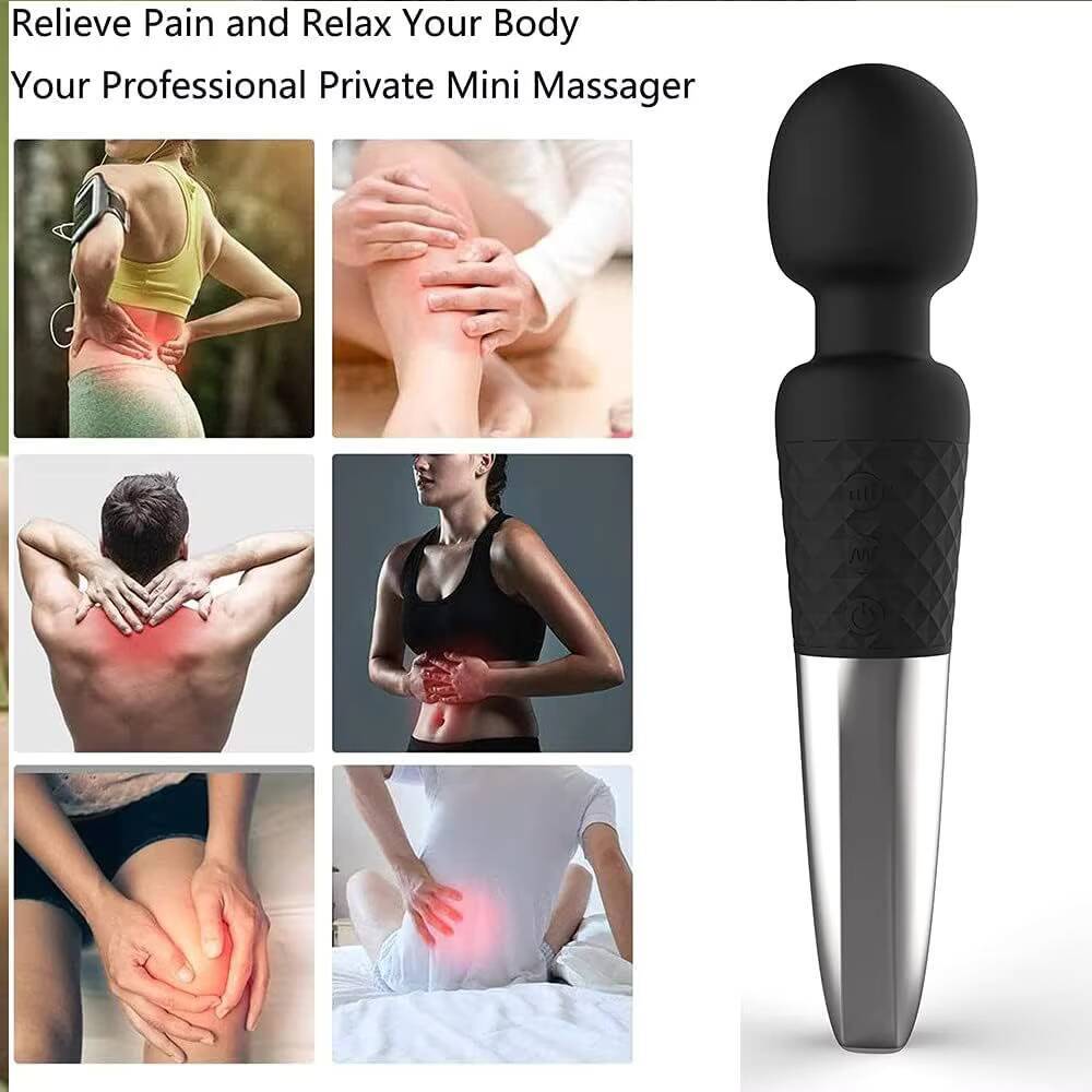 Female Body Dildo Clitoris Stimulating Massage Vibrator and Back Pain Relief Sex Toys with Vibrating Wand Her Pleasure
