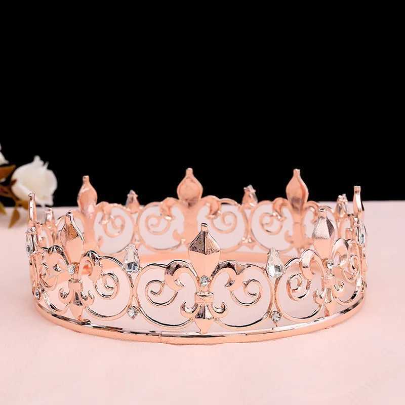 Mens Golden King Crown Headpiece Adult Birthday Crown Halloween Stage Opera Performance unisex Hair Crown L250928RCPN