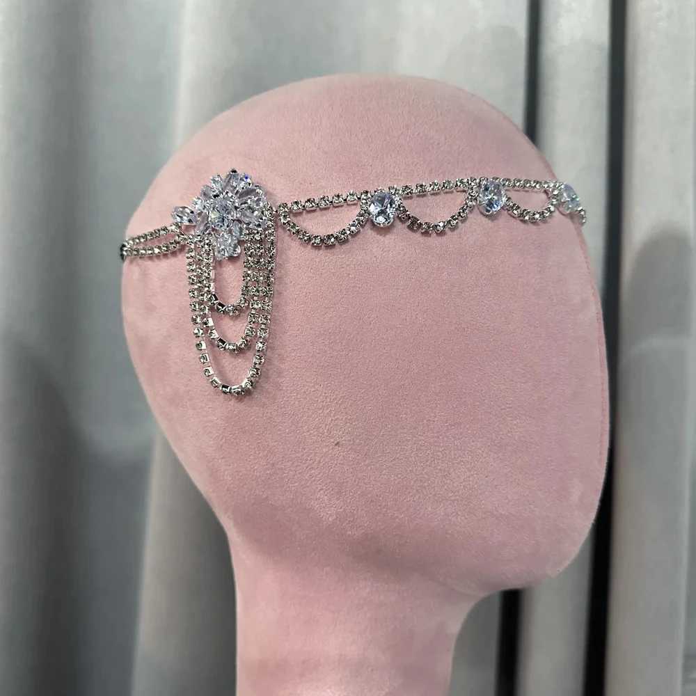 Stonefans Vintage Crystal Gatsby Headband 1920s Wedding Hair Jewelry Carnival Flapper Headdress 2024 Flower Head Chain for Women L2509283EEF