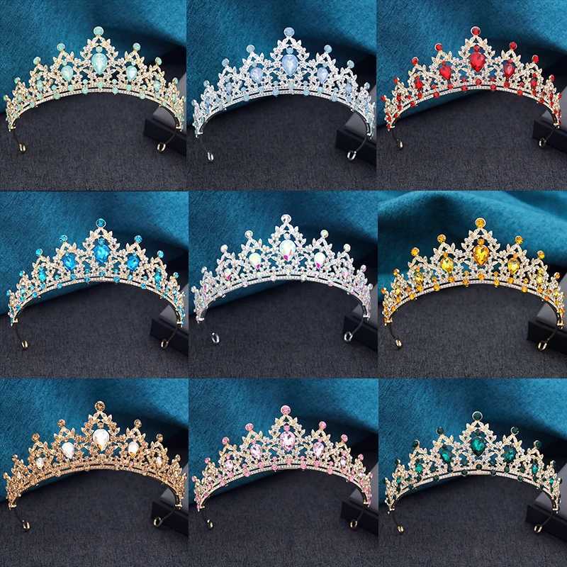 15 Colors Princess Crown Bridal Tiaras and Crowns for Girls Prom Birthday Wedding Hair Jewelry Party Head cessories L250928VMUR