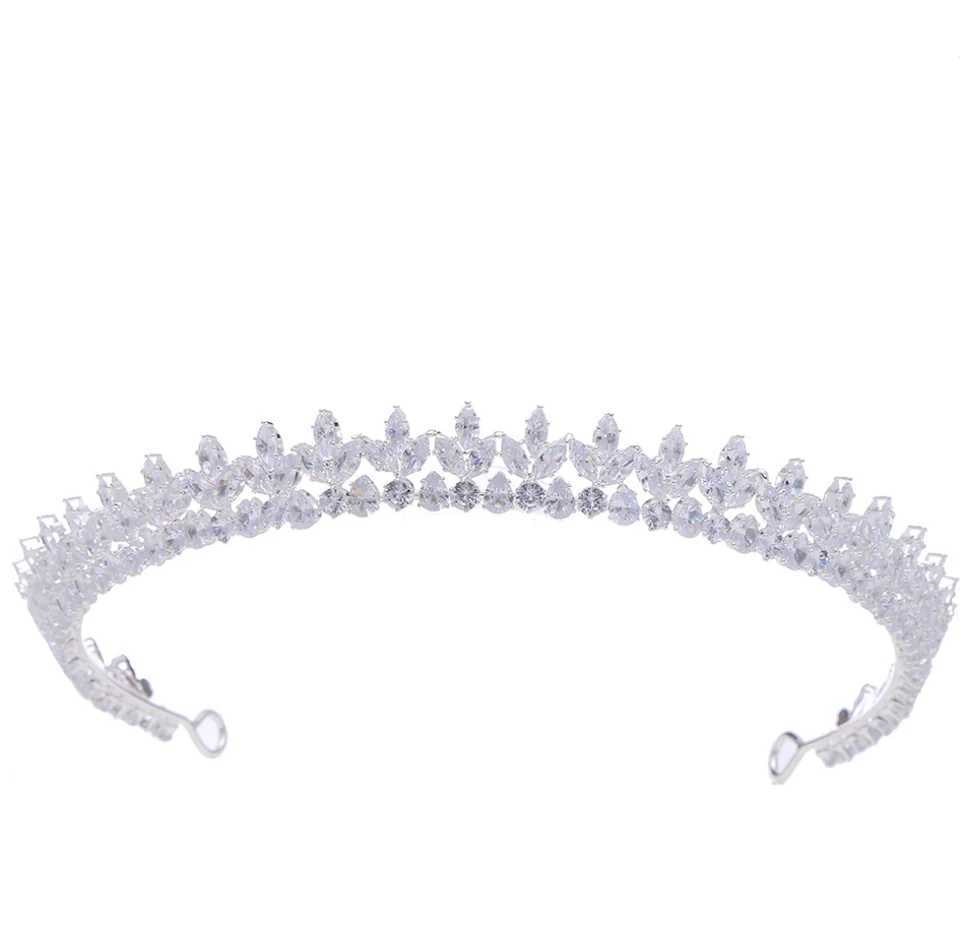 Princess Bridal Tiaras Crowns For Wedding Headdress Zirconia Crystal Tiara For Women Birthday Party Prom Hair Jewelry Headbands L250928D4NM