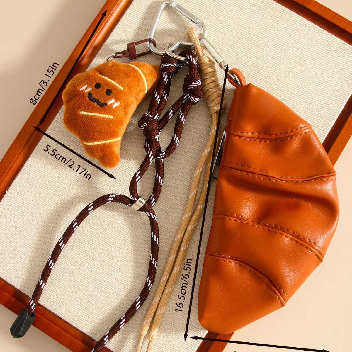 Niche Croissant Bag Coin Purse Keychain Fashion Versatile Bag Pendant Accessory H250928