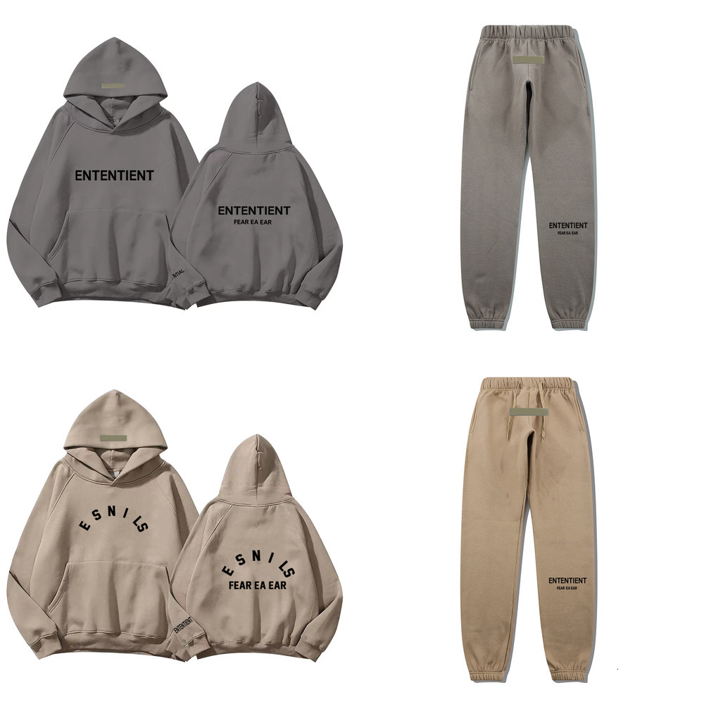 Street Letter Men Esss Sweatshirts Designers Tracksuits Hoodies Esssweater Hoodie Pants Suit Women Sweatshirt Fleece Pullover Sweater Hooded Tracksuit Coat 4VQZ