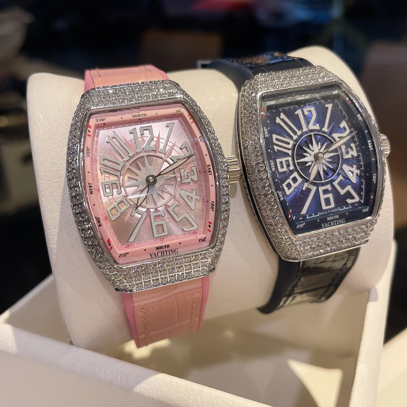 Designer watch women high quality diamond moissanite watch high genuine leather strap design oval digital watch for women gift Christmas Valentine's with box