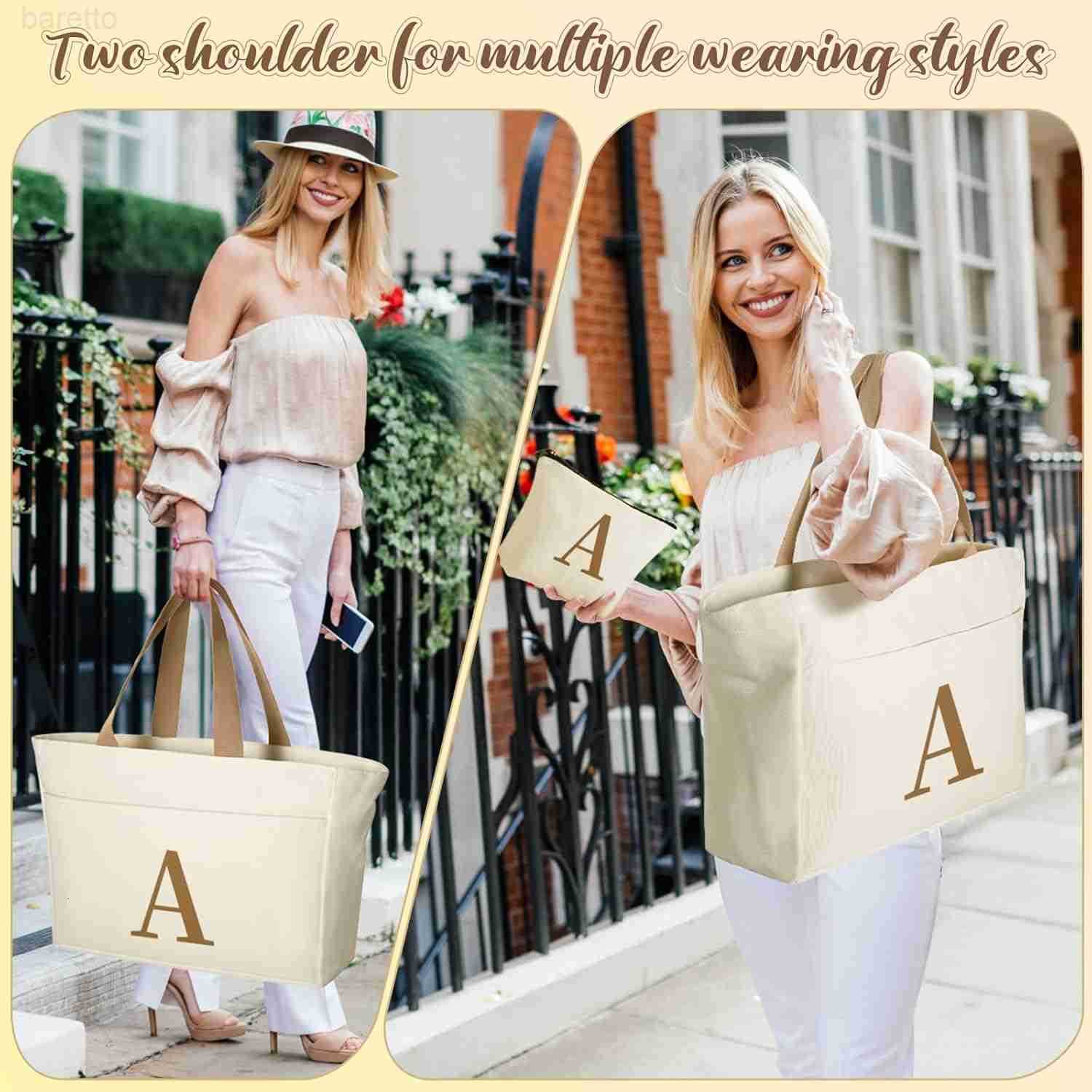 Mothers Day Gifts for Nana Personalized Best Nana Birthday Gifts for Women Tote Bag and Makeup Bag Set Z250929