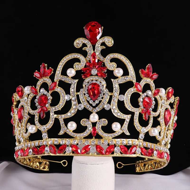 Fashion Wedding Big Crown Bridal Hair cessories Vintage Big Rhinestone Headbands Romantic Crown Tiaras Party Decoration L2509282SUN
