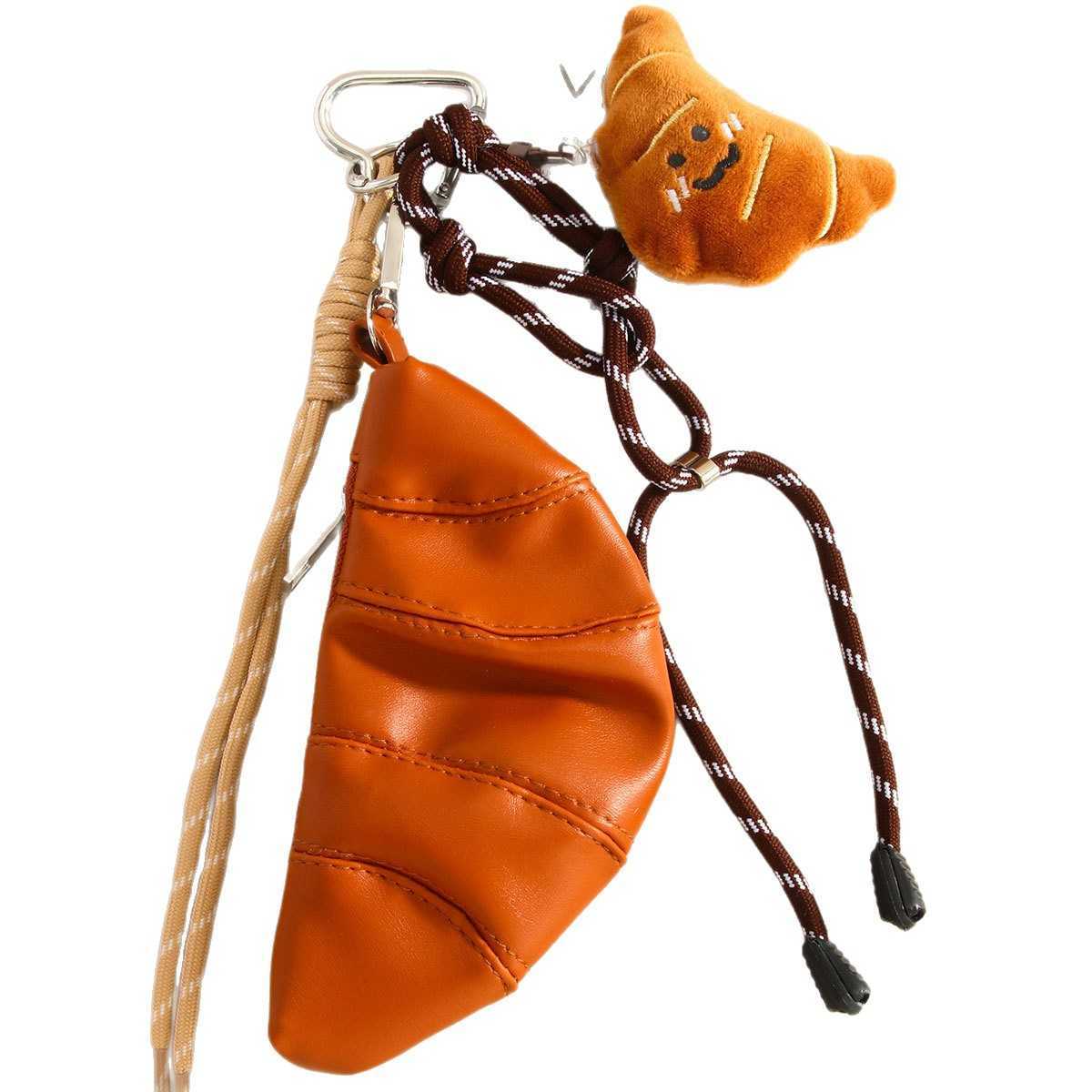 Niche Croissant Bag Coin Purse Keychain Fashion Versatile Bag Pendant Accessory H250928