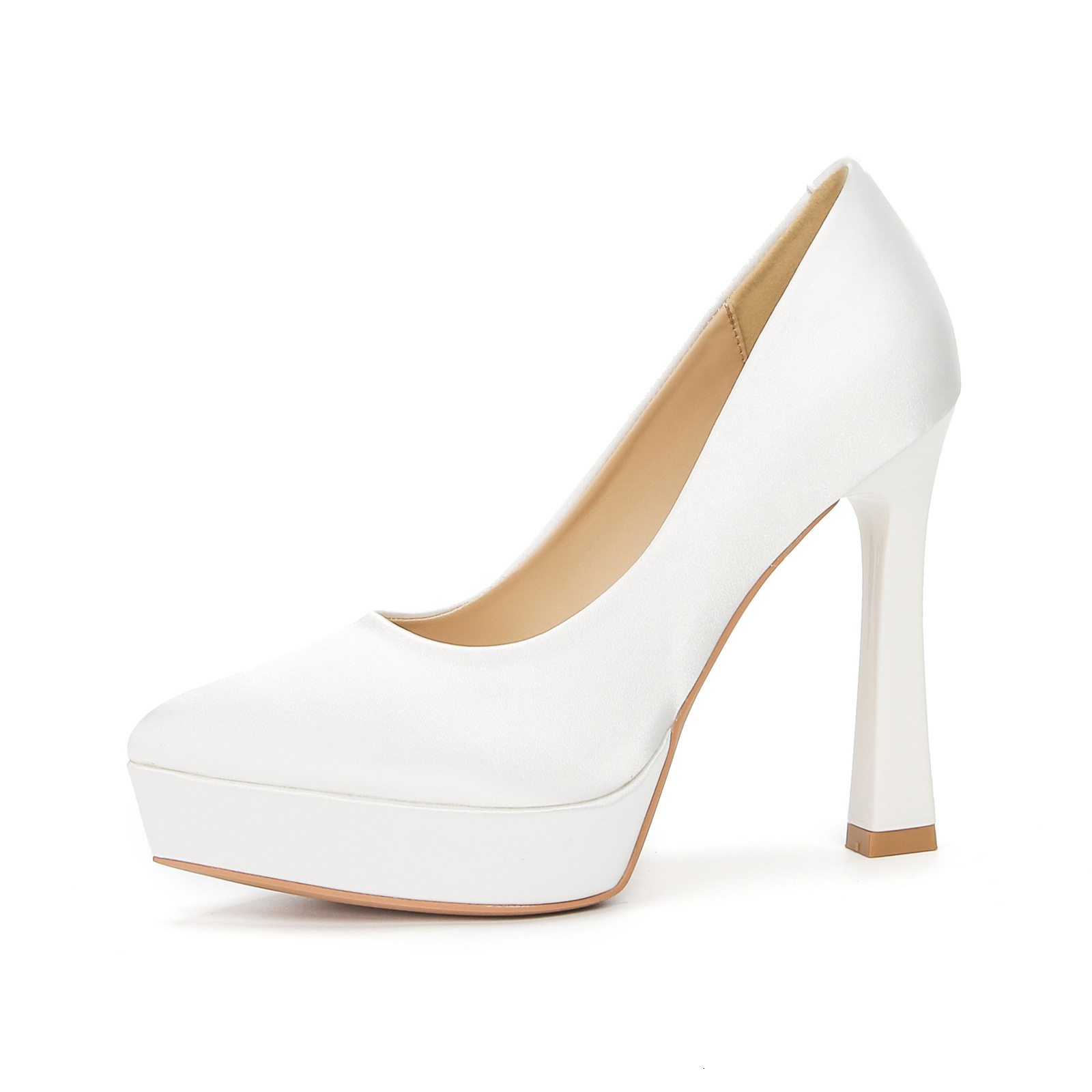 Ladies High Heels Platform Pumps Women Shoes Party Wedding Bride Block Heel Shoes Gold White Red Black Blue Heels Woman 210310