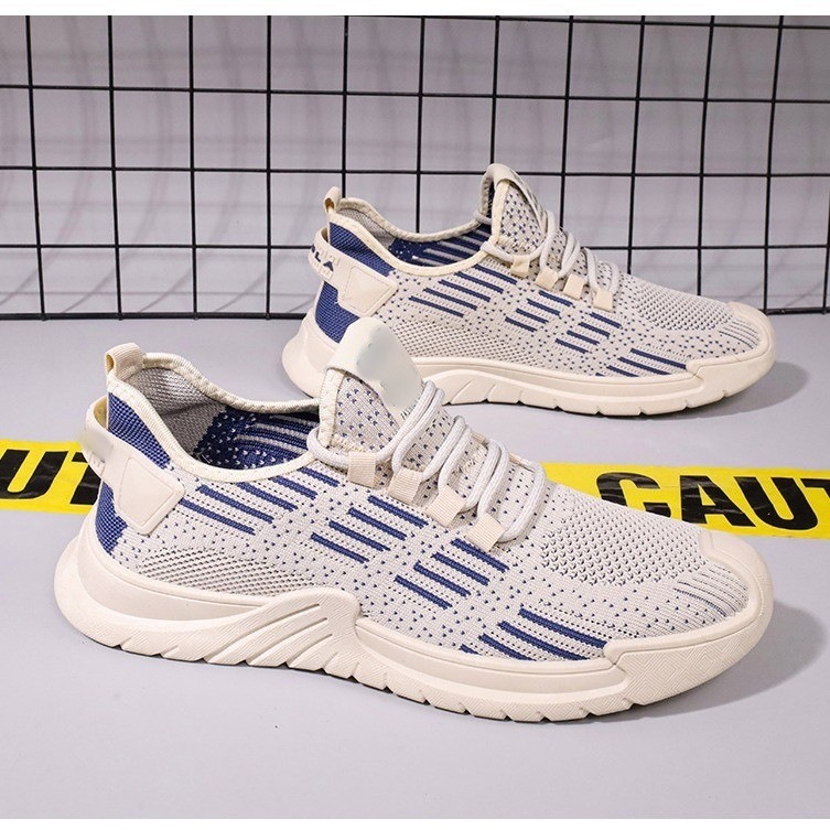 Summer Friendly Athletic Sneakers with Fly Knit Technology Sports Men's Shoes Summer Mesh Surface Breathable Trend Explosive Non-smelly Foot Casu - view 4