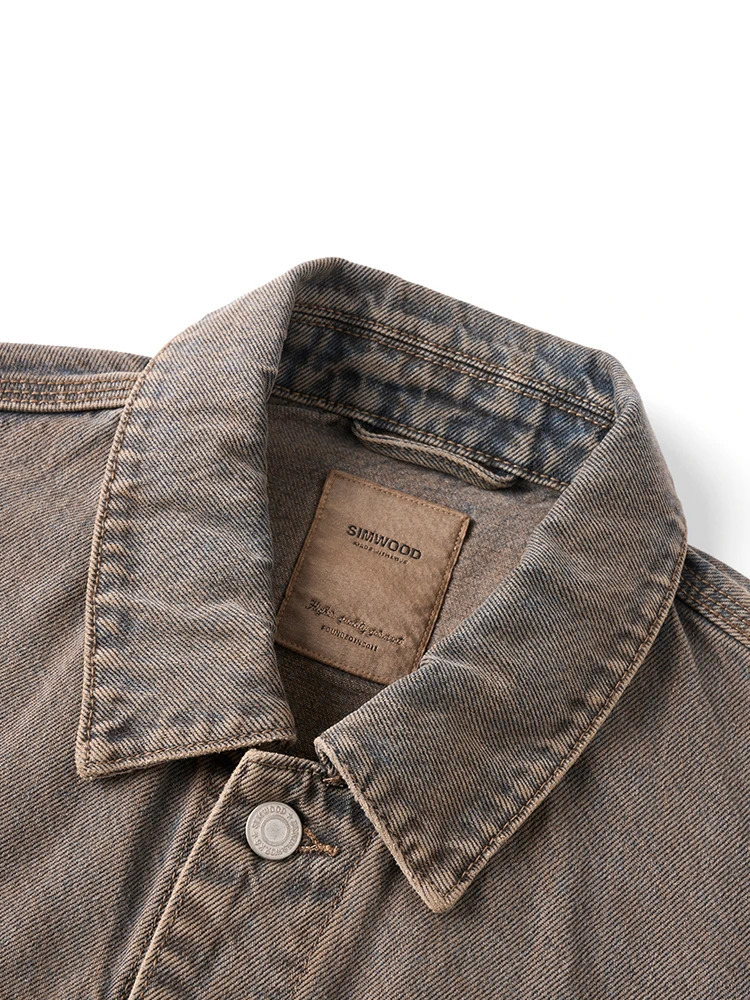 2025 Autumn Oversize Washed Vintage Denim Jackets Men 125oz Plus Size Coats 250917Z