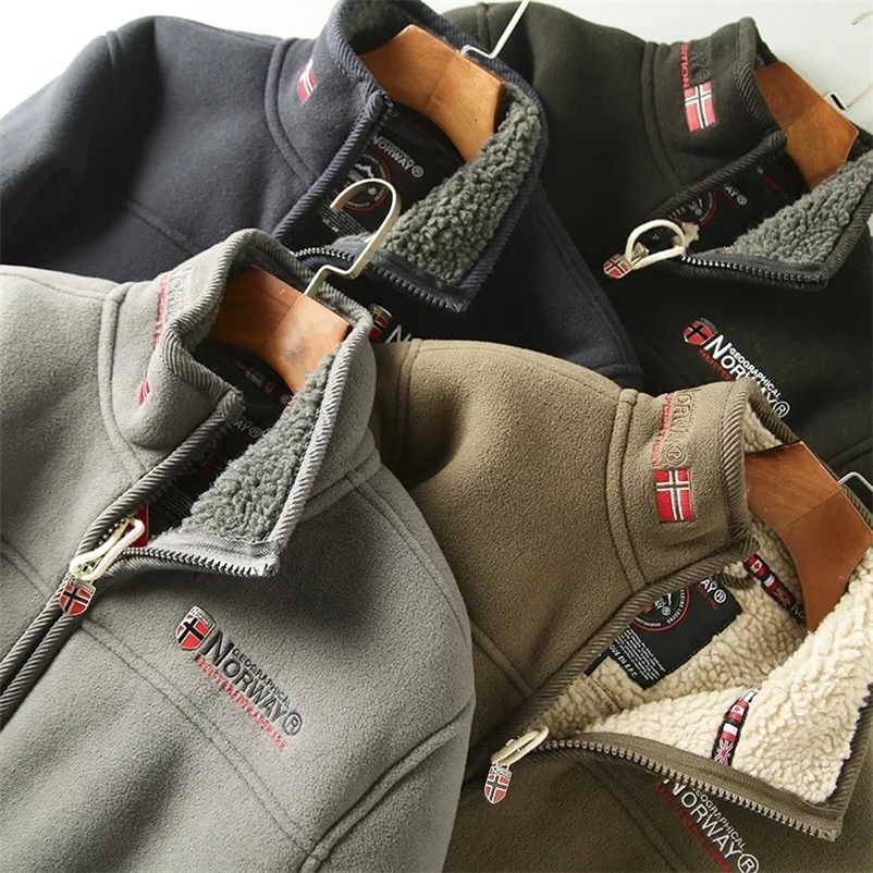 Winter Thick Wool Mens Jacket Pocket Casual Polar Outdoor Refrigerated Warm Plus Size 241007