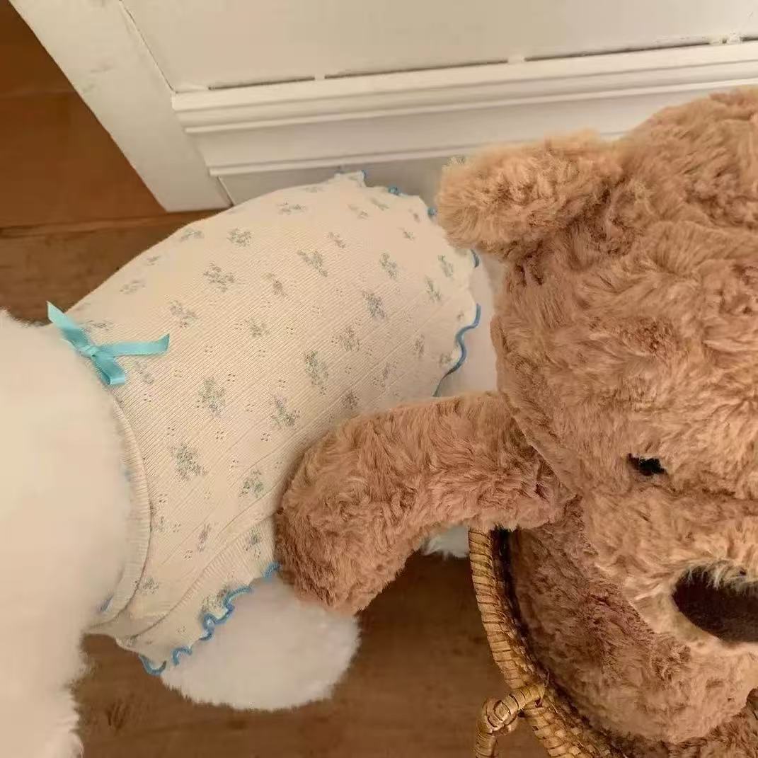 T1367 Dog Clothes Four-legged Cute Pet Puppy Teddy Pomeranian Thorny Bear Warm Spring and Autumn Style Internet Celebrity Cotton-padded Jacket