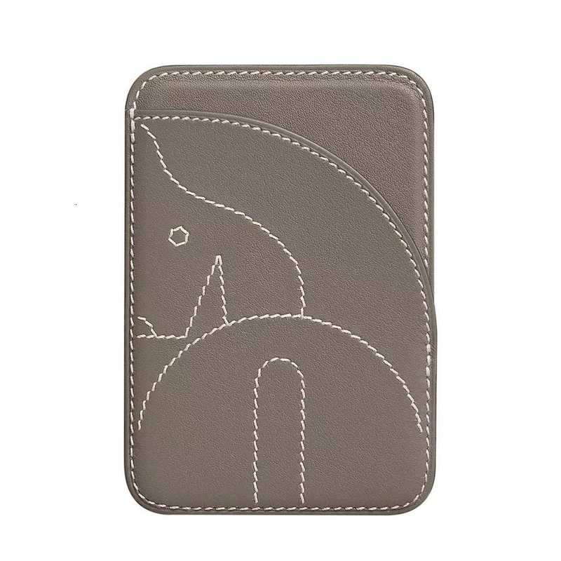 Card Holders Designer Compatible Magnetic Phone Dual Card Slot Leather New Color-Block Card Holder Passport Case