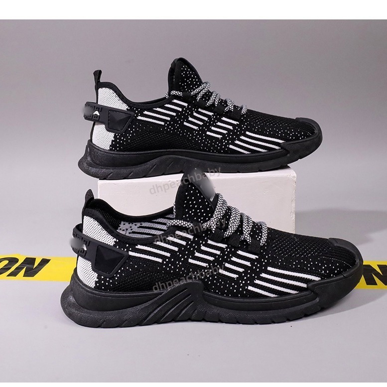 Summer Friendly Athletic Sneakers with Fly Knit Technology Sports Men's Shoes Summer Mesh Surface Breathable Trend Explosive Non-smelly Foot Casu - view 5