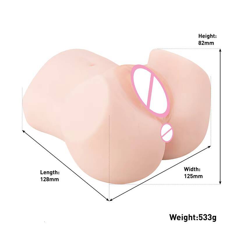 Male Adult Pussy Vagina Tpe Male Big Fat Ass Anal Double Holes Masturbation Booty Sexy Toys for Men