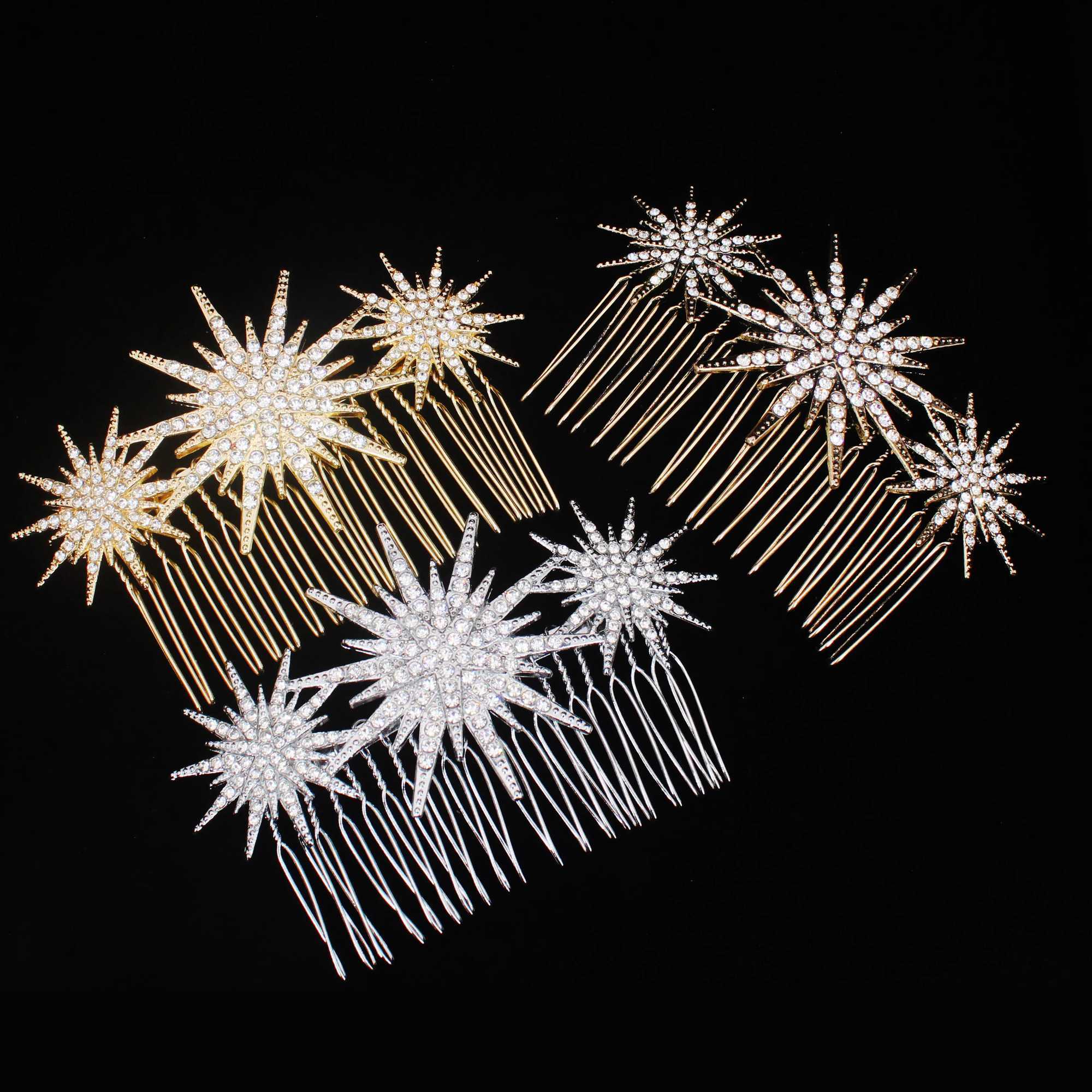 Bridal Wedding Hair cessories Crystal Star Hair Combs Clips Jewelry for Women Rhinestone Bride Headpiece Party Bridesmaid Gift L250928BSUQ