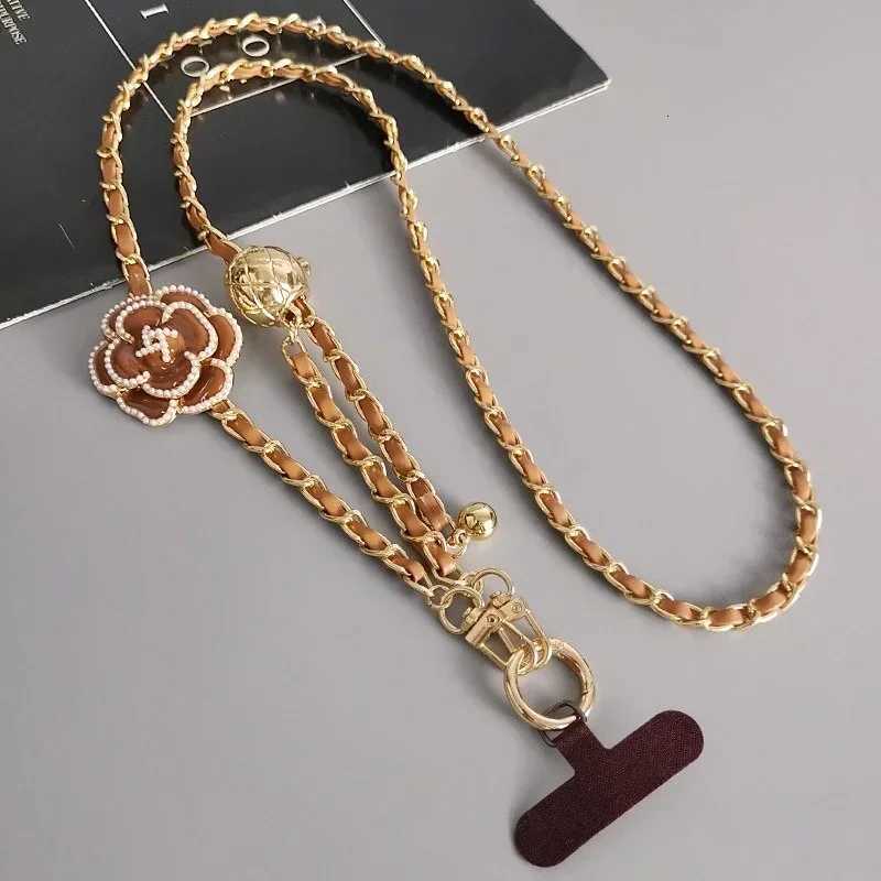 Fashion Phone Lanyard Mobile Phone Lanyard Crossbody Round Ball Telescopic Buckle lia Pickup Chain Neck Bag Metal Chain Mobile Y250929ml