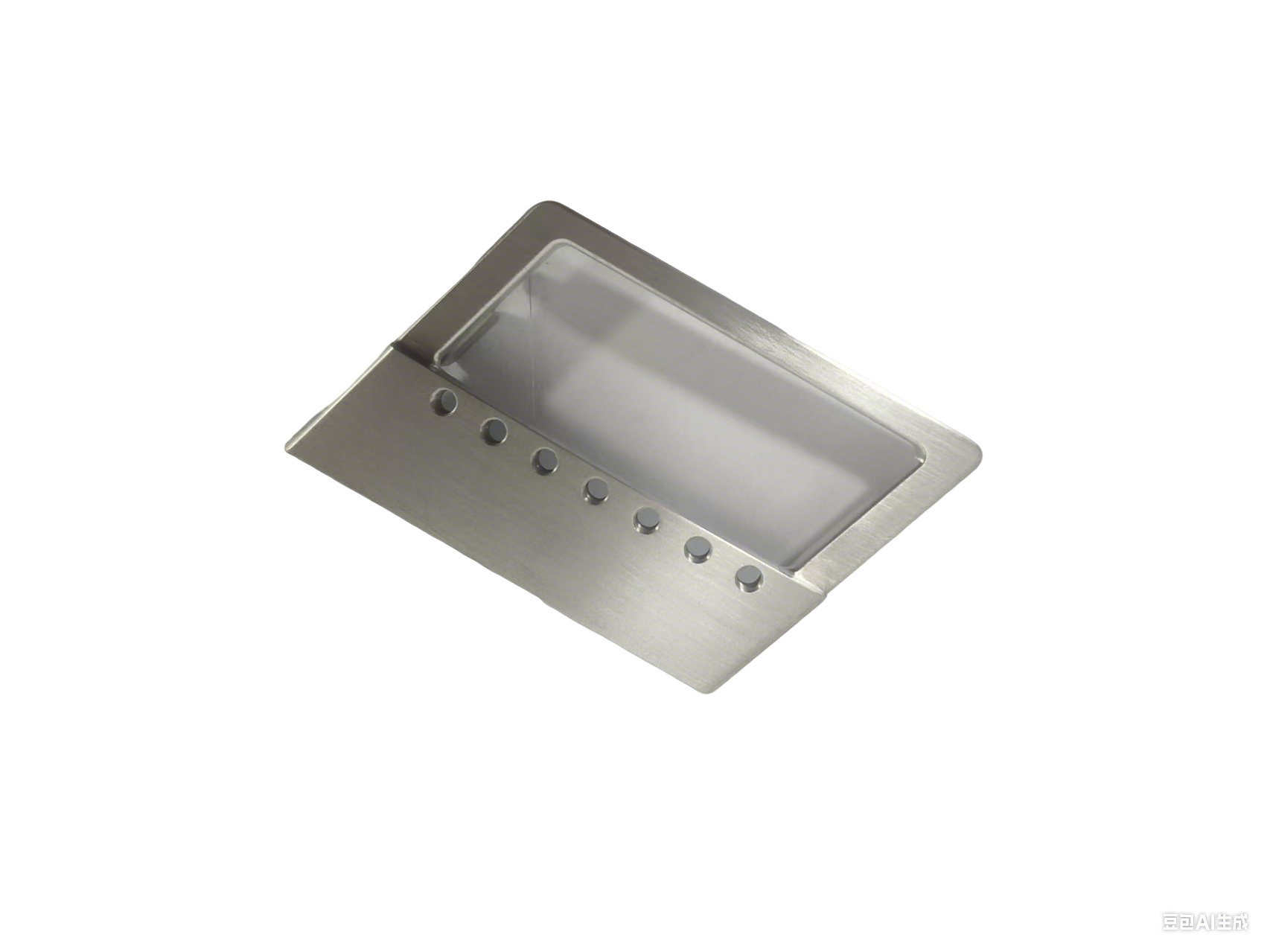 Common Tools Stainless Steel Precision - Machined Mounting Plate with Rectangular Cutout and Multiple Holes H10