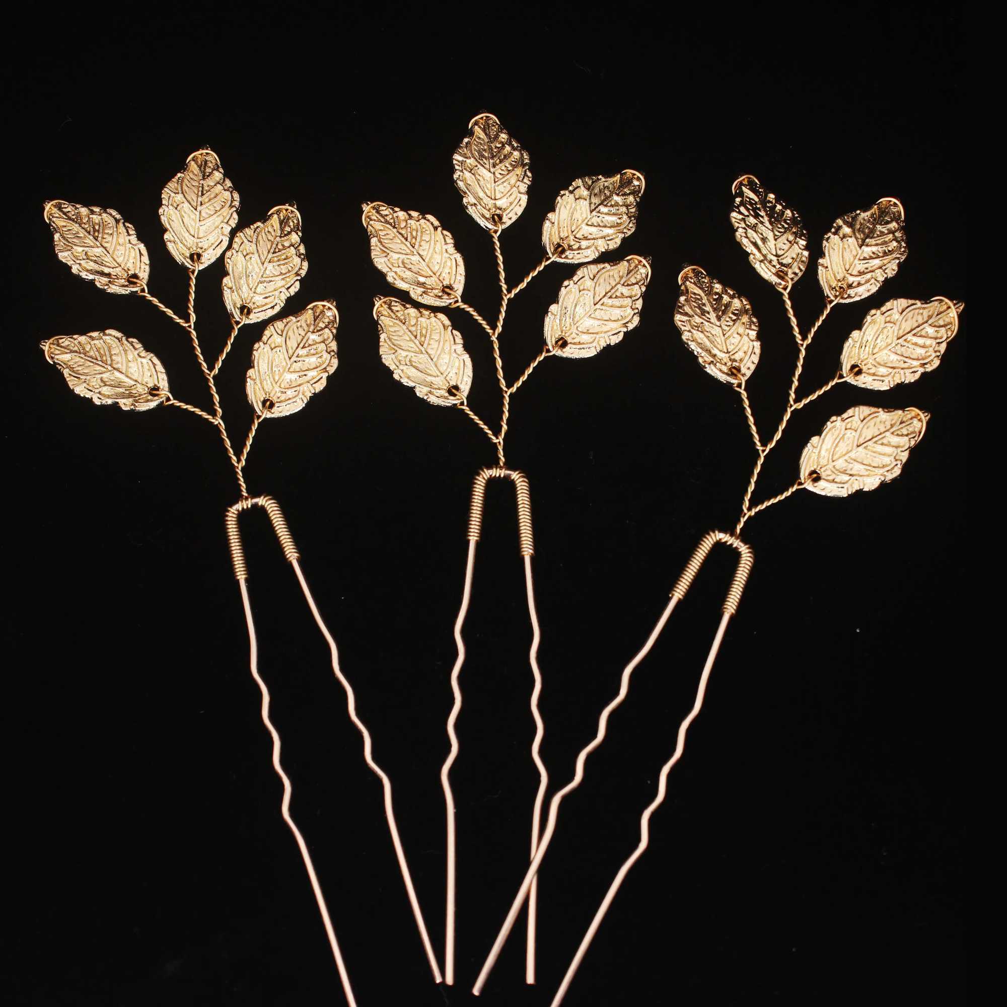 3PCS Wedding U Shape Hair Clips Bridal Headpiece Gold Color Hairpins Pearl Women Hair cessories Bridal Headdress Jewelry Gift L250928II4B