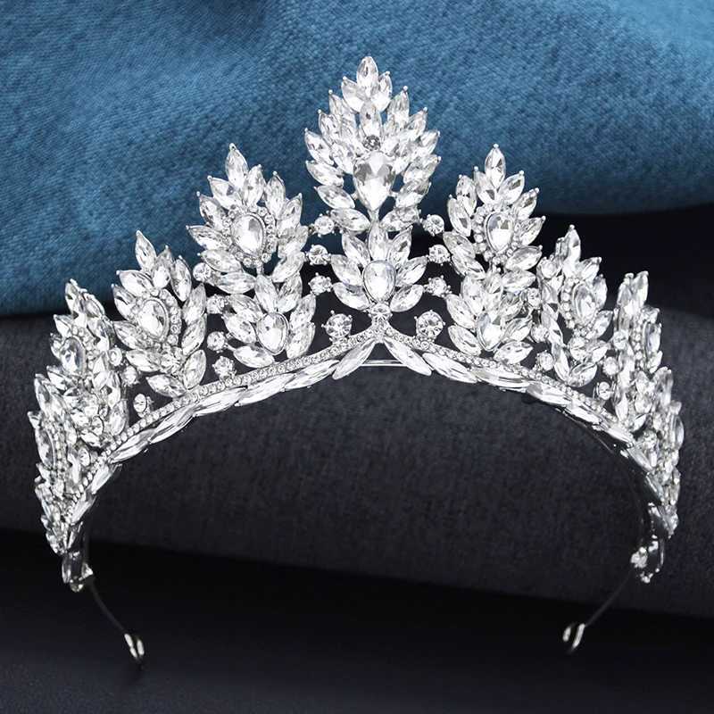 Baroque Yellow Crystal Tiaras for Women Bride Diadem Wedding Crown Bridal Hair Jewelry Party Dress Head cessories L250928C2OL