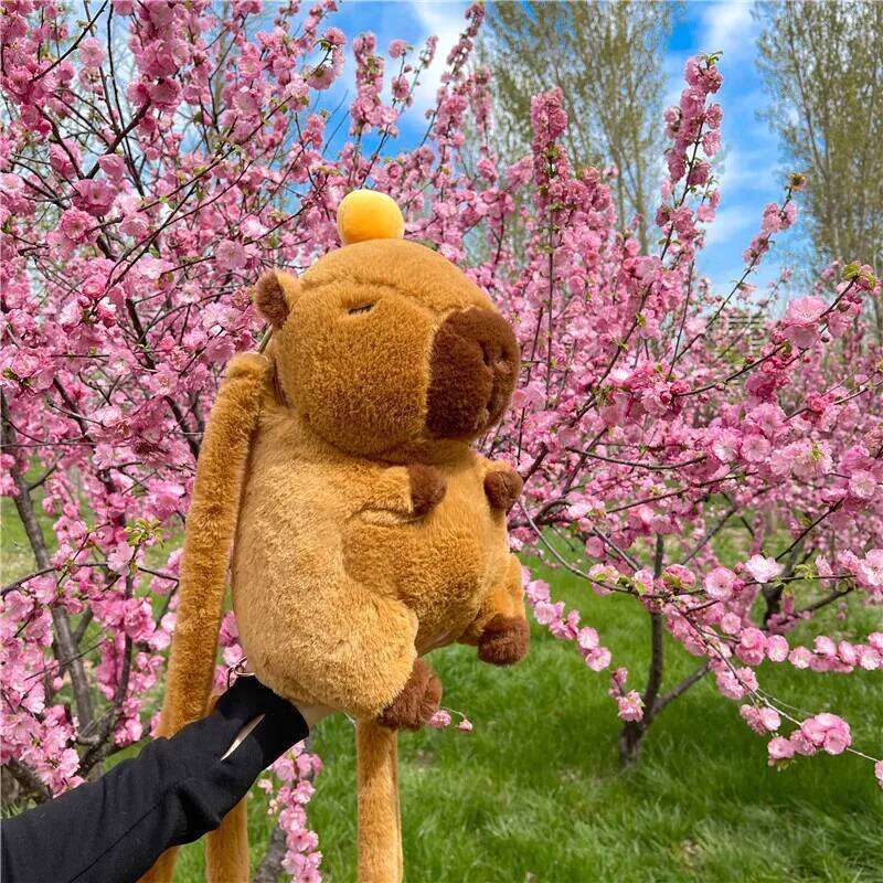 Cute Soft Plush Capybara Backpack Girl Fashionable Crossbody Women Kawaii Shoulder Bag Children Gifts For Girlfriend