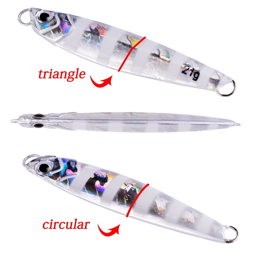 10PCS Casting Metal Jigs Fishing Lures Set 7G-40G Shore Cast Jigging Spoon Jig Sea Fishing Lures Jigging Artificial Bait Tackle 240315
