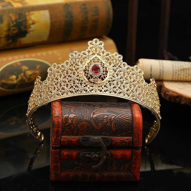 Luxury Moroccan Bridal Crown With Hollow Design Woman Head Decoration Jewelry For Wedding L25092884II