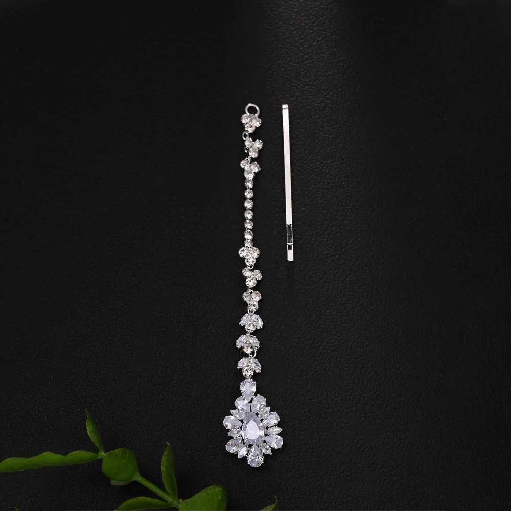 Stonefans Vintage Zircon Maang Tikka Indian Forehead Jewelry Boho Crystal Headpiece Bridal Hair cessories for Wedding L250928HI4Q