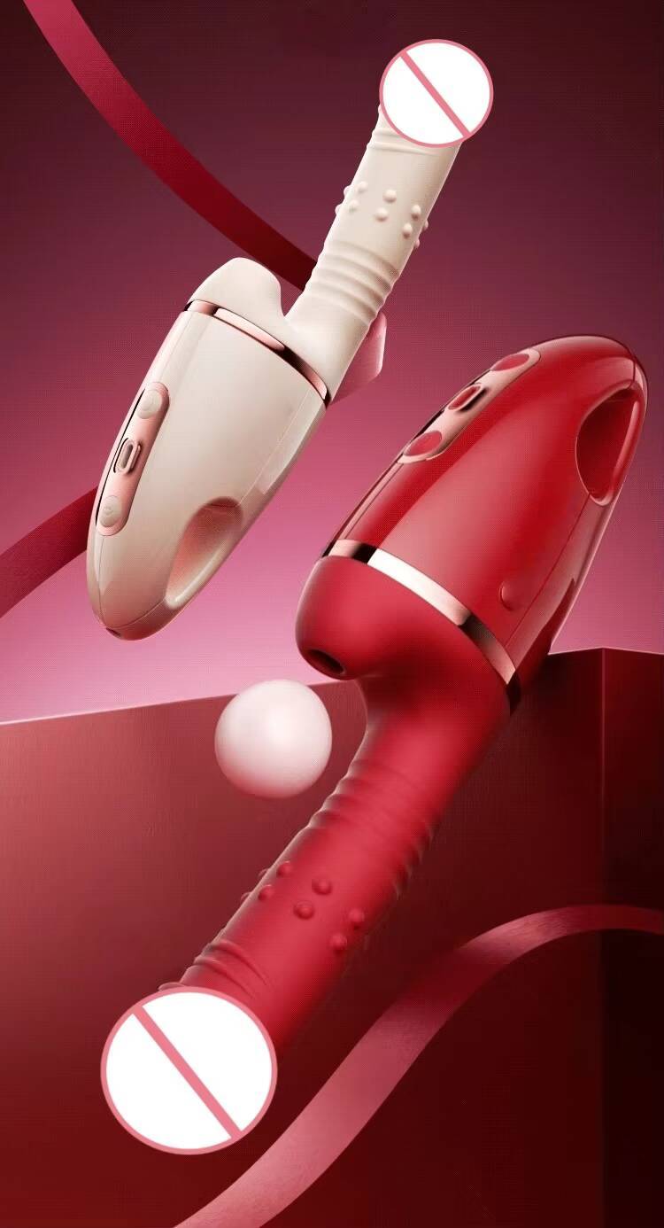 Female Sex Machine Fully Automatic Telescopic Thrusting and Sucking Massage Stick Remote Control Adult Products