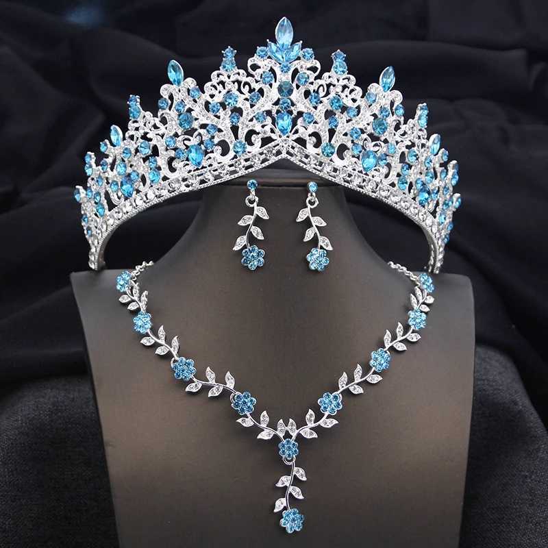 3 Pcs Tiaras and crowns costume jewelry set for women bridal jewelry sets With crown party wedding neckle Earring Birthday L250928GY00