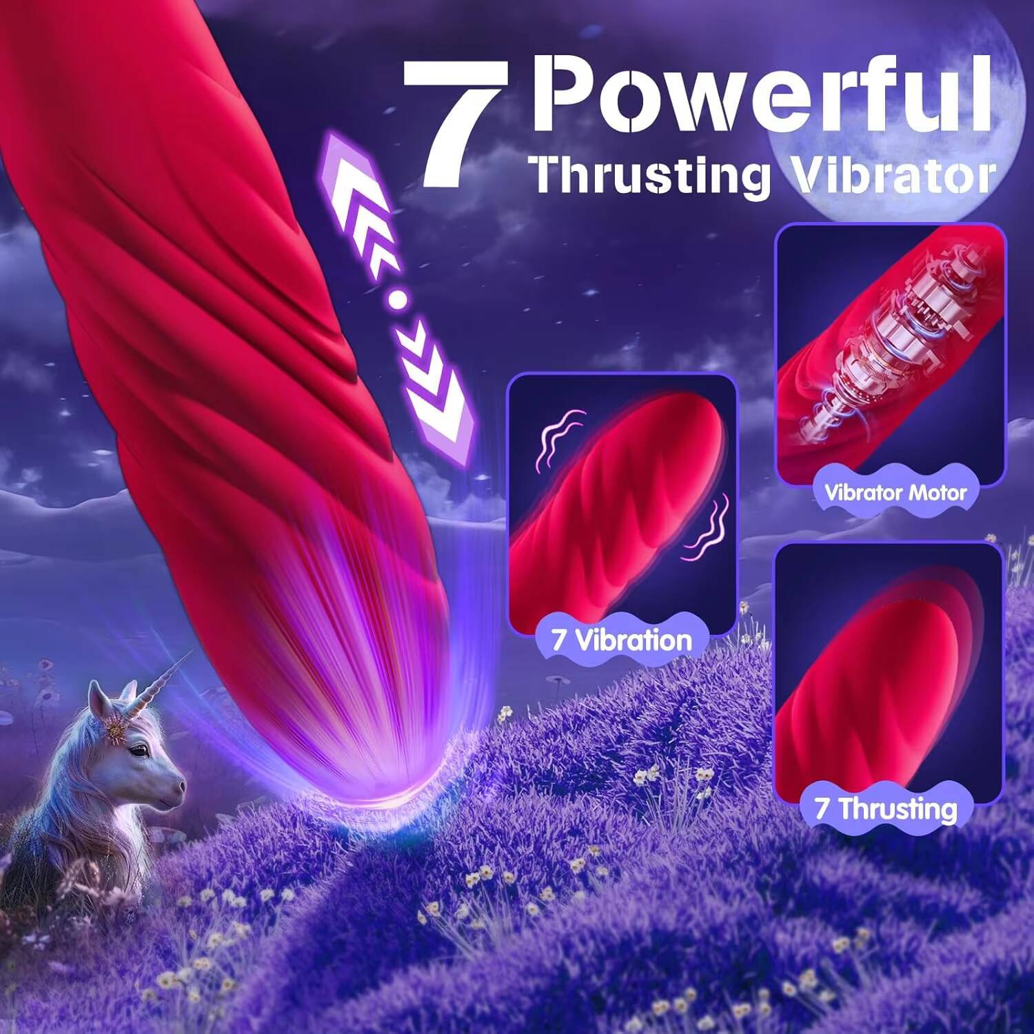 Dildo Vibrator For Women Sex Toys Dildos Couple Lesbian Adult 3In1 Upgrade Rose Toy With 5 Tongue Licking Thrusting 7 Vibrator